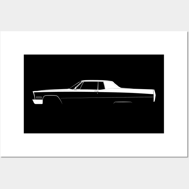 Cadillac Coupe de Ville (1967) Silhouette Wall Art by Car-Silhouettes